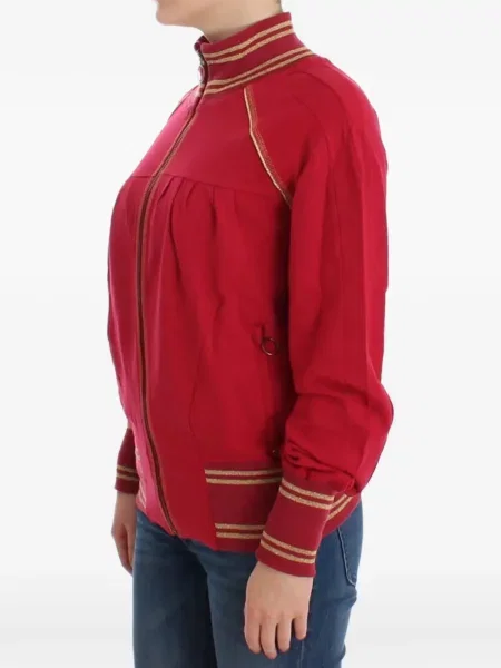 Cardigan John Galliano cu imagine roșu