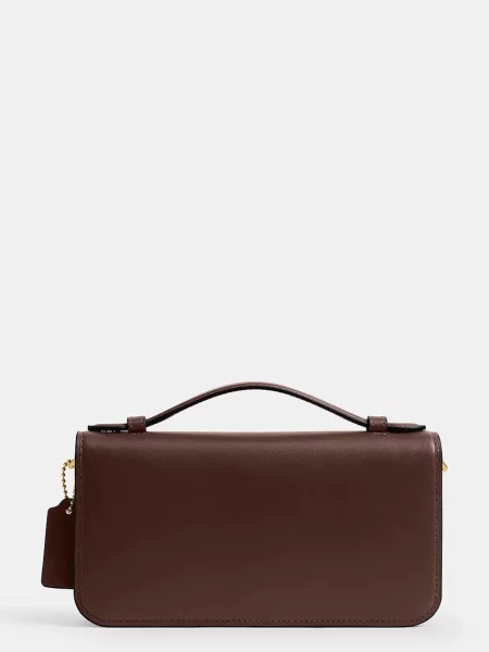 Coach Geantă crossbody de femei din piele Elora Top Handle maro