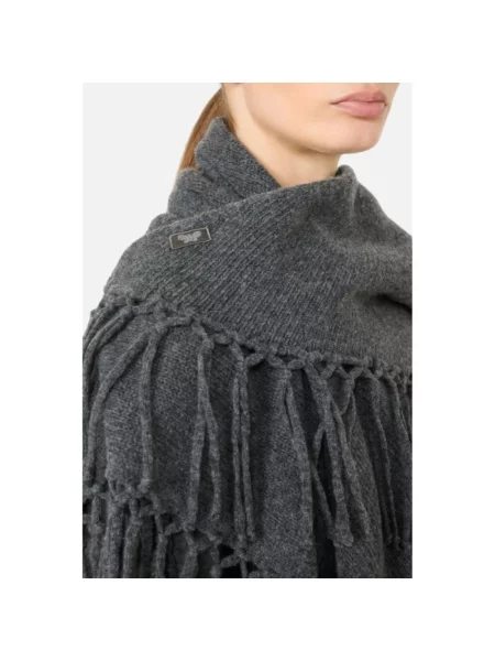 Szal Weekend Max Mara wełniana szara