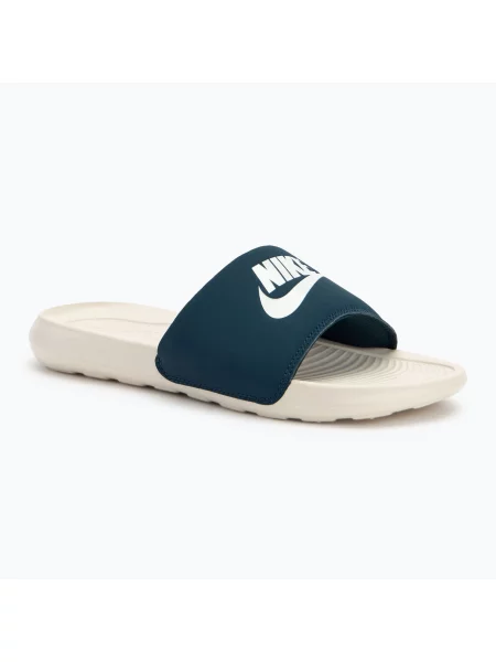 Férfi papucs Nike Victori One Slide armory navy / light orewood brown / sail Victori One Slide barna