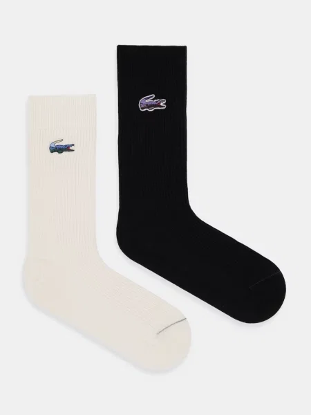 Чорапи Lacoste 2 чифта черно