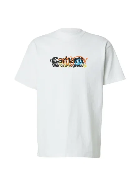 Carhartt WIP Tricou Primary albastru neon / portocaliu / negru alb