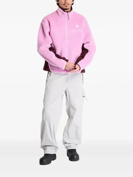 Top sport Nike din fleece plisat fără mâneci alb
