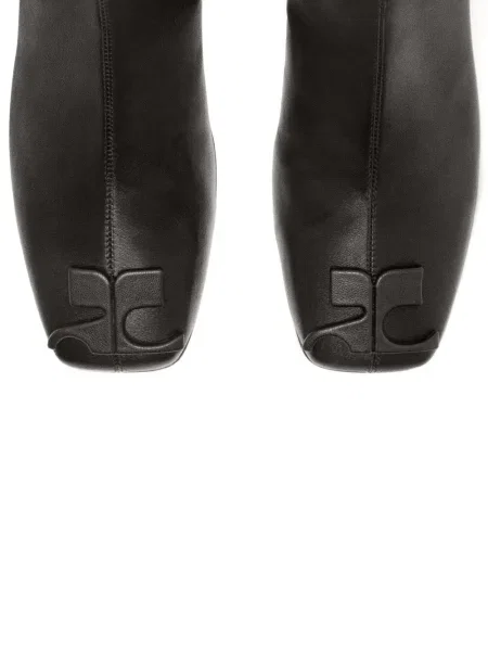Cizme scurte Courreges chunky negru
