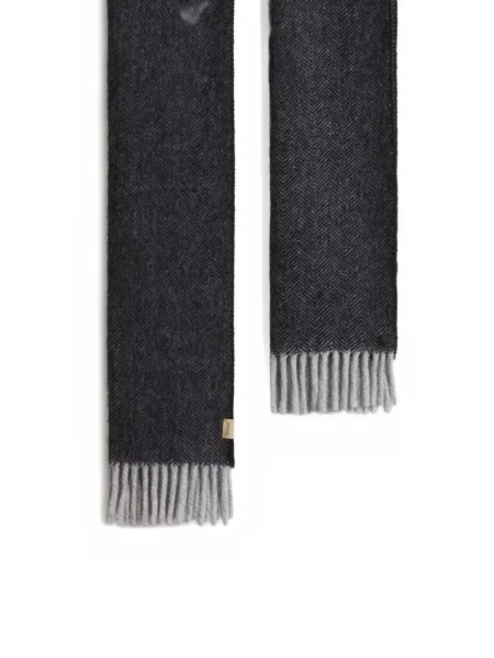Pledas šalikas Woolrich su kutais pilka