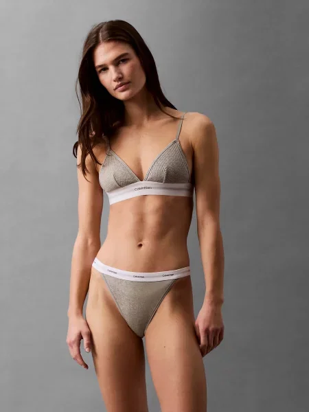 Бюстгальтер Calvin Klein Underwear бавовна/модал бежевий