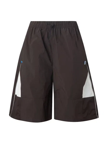 Nike Sportswear Pantaloni SHOX maro închis / argintiu alb