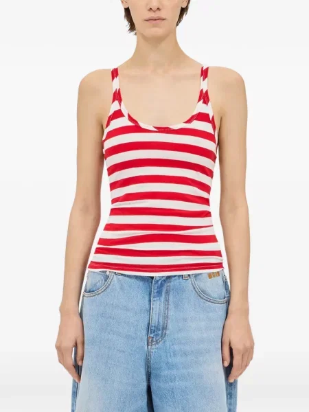 Top Msgm cu dungi roșu