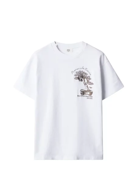 Tricou Maison Kitsune cu imagine alb