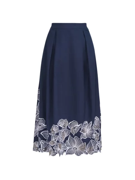 Spódnica midi Toccin w kwiatki niebieska