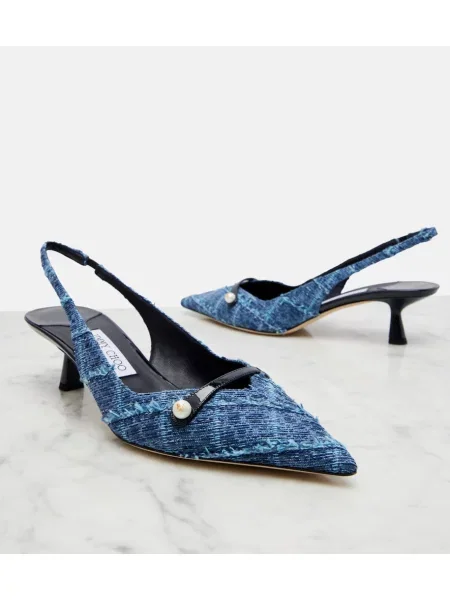 Pantofi cu toc Jimmy Choo slingback albastru
