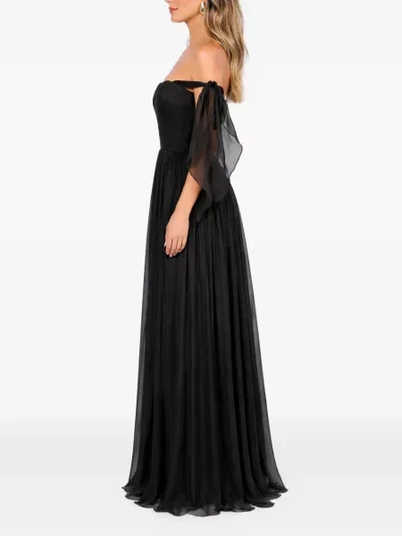 Rochie maxi Roserry cu volane negru