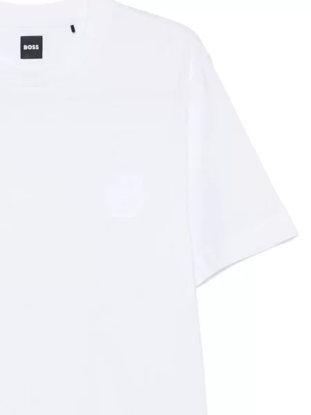 Tricou Boss cu broderie alb