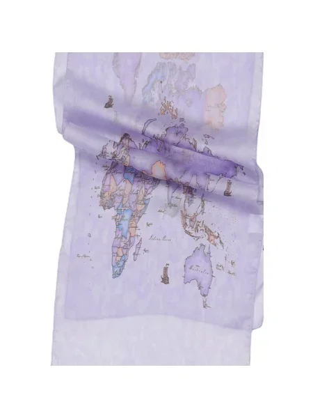 Šal Alviero Martini Prima Classe s printom ljubičasta