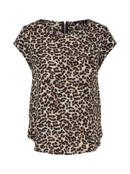 ONLY Bluză Vic gri piatră / maro bej