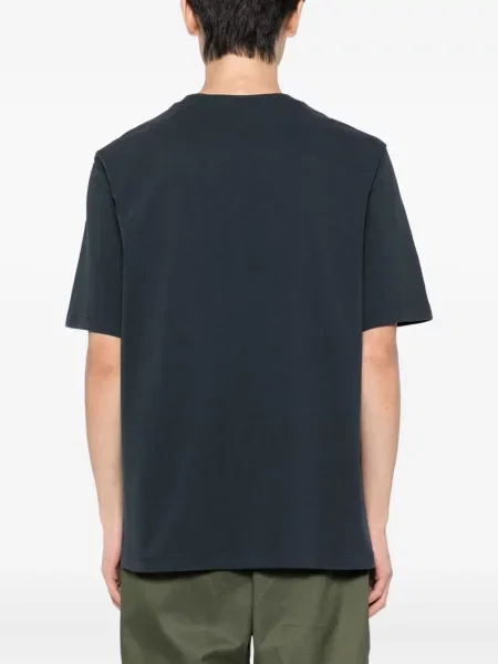 Tricou Maison Kitsune cu broderie albastru