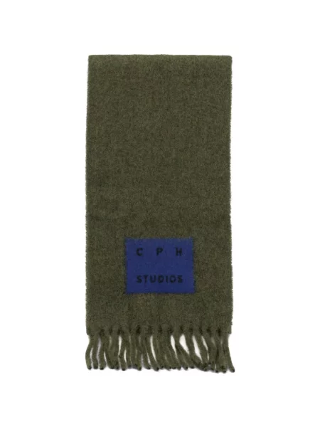 Fular Copenhagen Studios cu franjuri verde