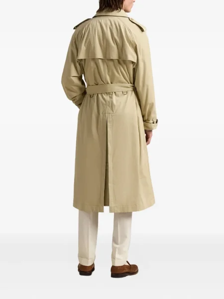 Πλεκτή μακρύς φόρεμα σε στυλ πουκάμισου Polo Ralph Lauren με halter λαιμόκοψη λευκό