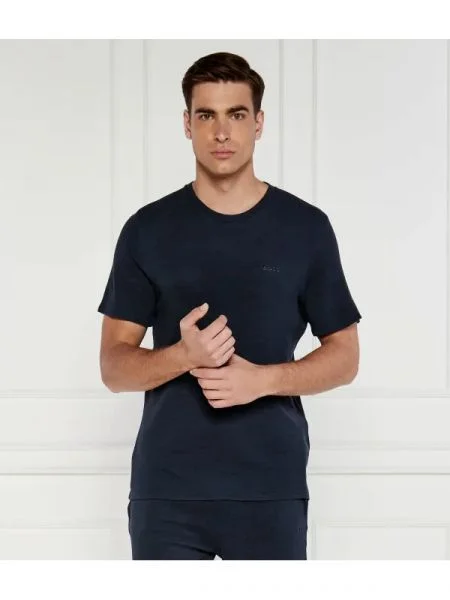 BOSS BLACK Tricou Rib negru