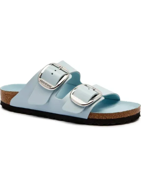 Pantofi Birkenstock din piele cu cataramă albastru