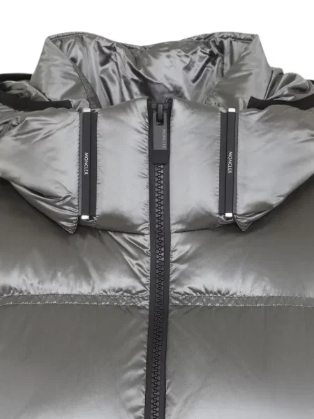 Geacă Moncler cu glugă gri
