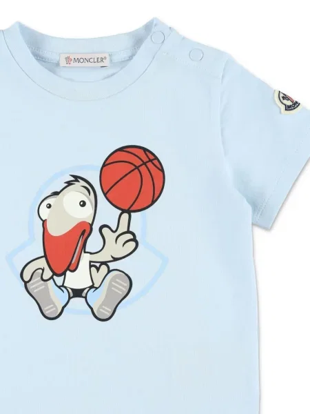 Koszulka dziecięca Moncler Enfant niebieska