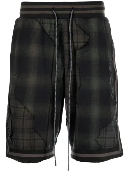Pantaloni scurți Mostly Heard Rarely Seen în carouri negru