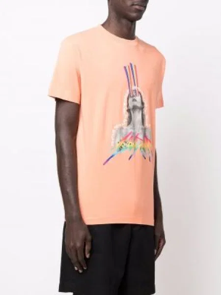 Tričko Marcelo Burlon County Of Milan s potiskem oranžové