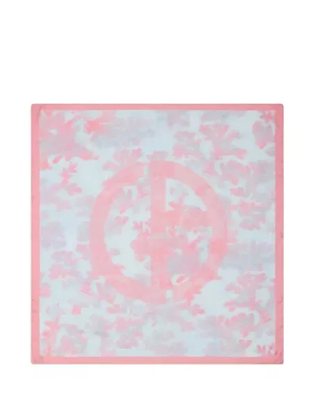 Fular Giorgio Armani cu model floral cu imagine roz