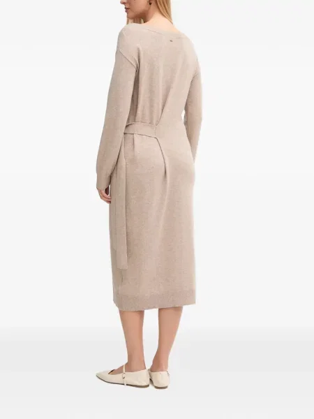 Sukienka midi Gaudi do kolan wiązana garniturowa