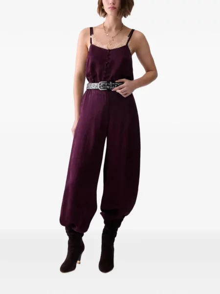 Pantaloni Liu Jo din satin violet