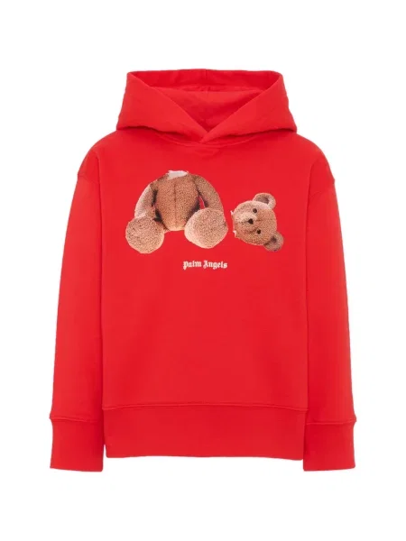Bluza z kapturem dziecięca Palm Angels czerwona