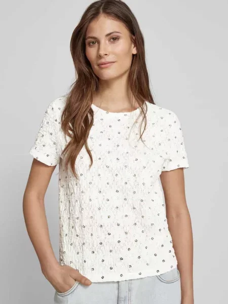 T-shirt o kroju slim fit z okrągłym dekoltem Jake*s Casual biała