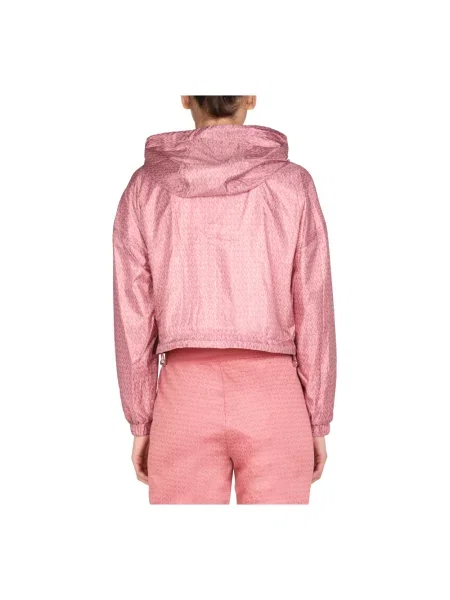 Kurtka bomber Michael Kors z logo o skróconej długości różowy