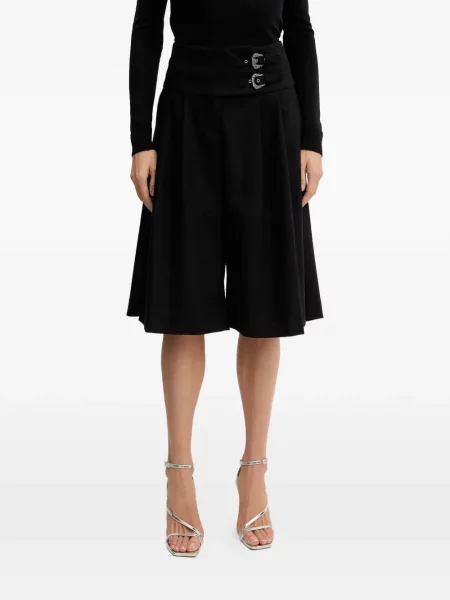 Szorty jeansowe Versace Jeans Couture na sprzączkę czarne