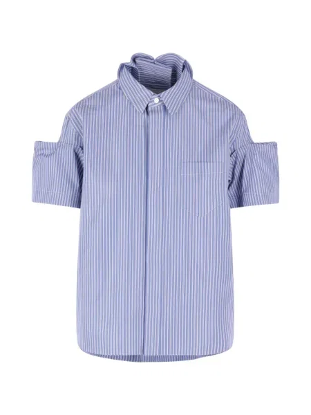 Cămașă Sacai cu dungi albastru