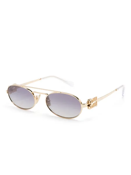 Saulės akiniai Miu Miu Eyewear auksinė