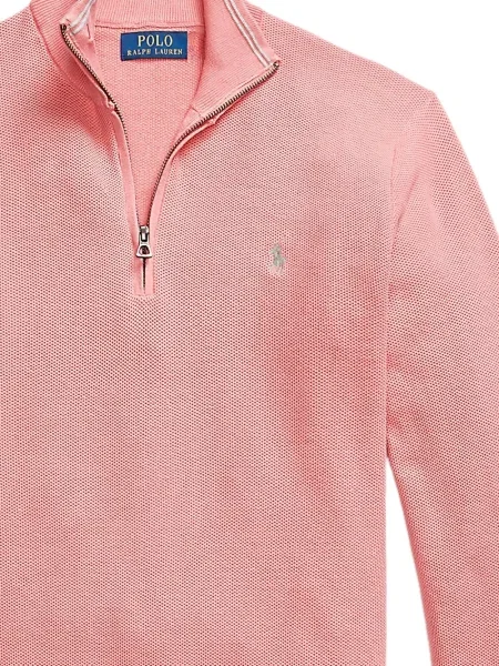 Дълго мрежеста тениска Polo Ralph Lauren с кръгло деколте зелено