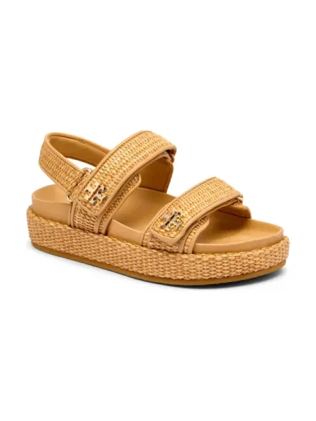 TORY BURCH Sandale KIRA cu adaos de piele bej