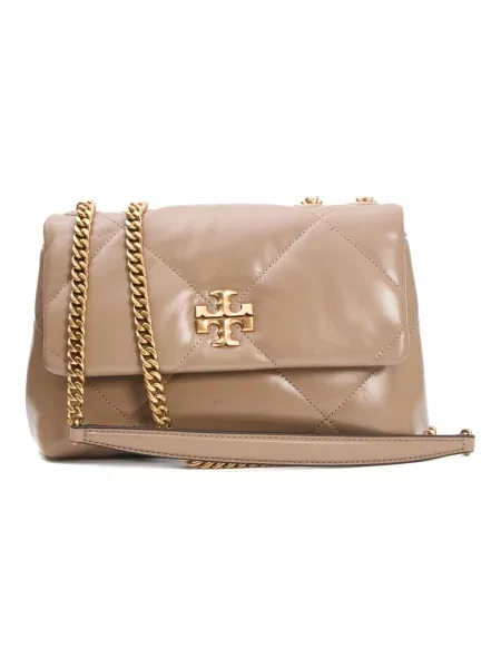 Torebka crossbody Tory Burch skórzana biznesowa beżowa