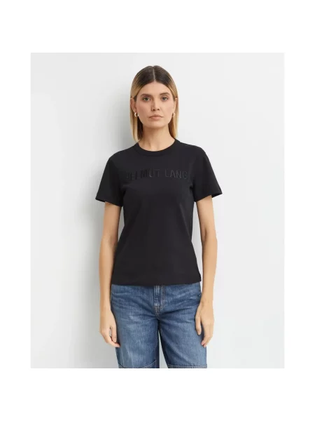 Koszulka Helmut Lang z logo czarna