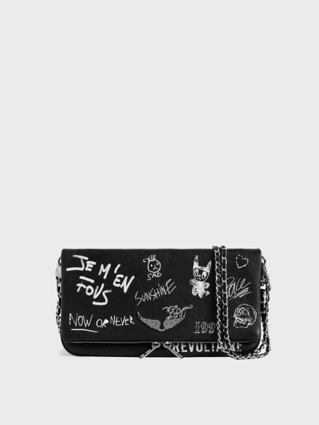 Кожаный клатч Zadig&voltaire черный