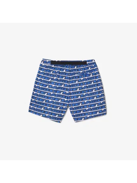 Lacoste Szorty Kąpielowe Active Z Nadrukiem niebieskie