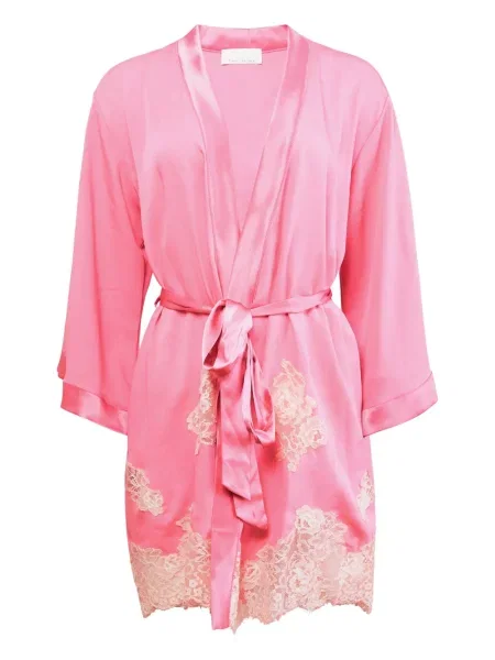 Халат Fleur Du Mal с дантела розово