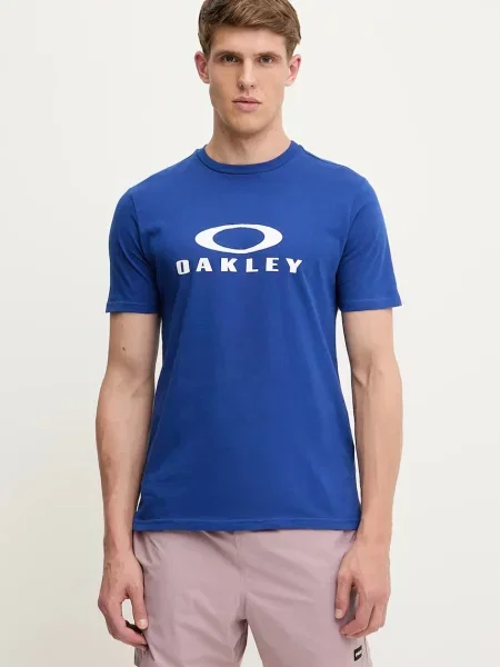 Тениска Oakley BARK с принт синьо