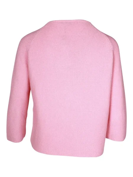 Tricou Max Mara tricotate cu decolteu în U roz