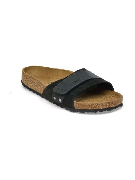 Klapki Birkenstock skórzane czarne