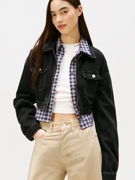 Джинсова куртка Tommy Jeans чорна