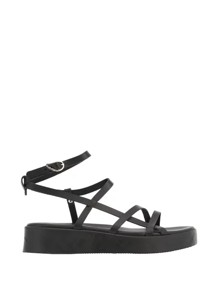 Sandale Ancient Greek Sandals din piele cu platformă negru
