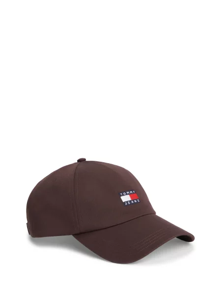Tommy Jeans Čiapka HERITAGE hnedá fialová